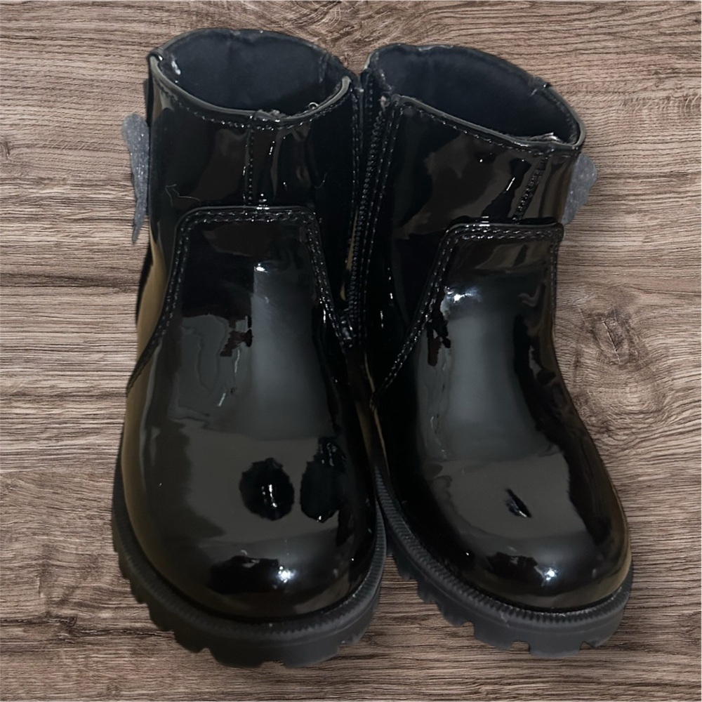 Seychelles Shiny Black Kids Boots - Picture 2 of 7